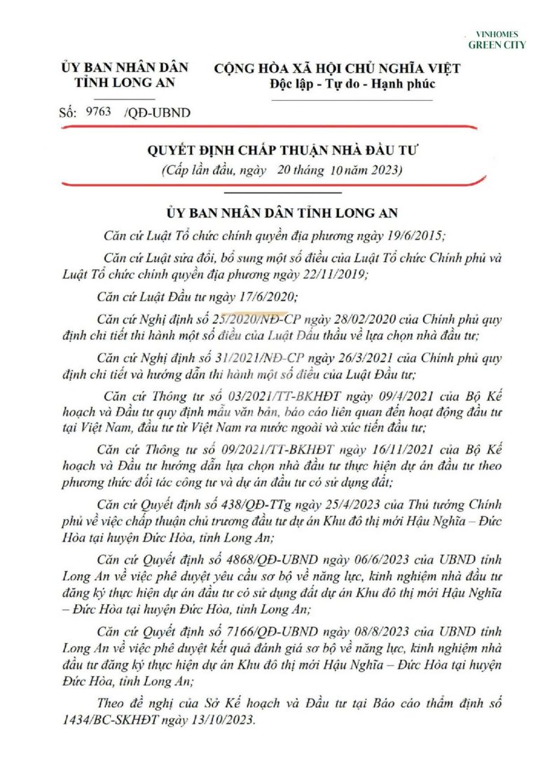 quyet dinh phe duyet vinhomes long an